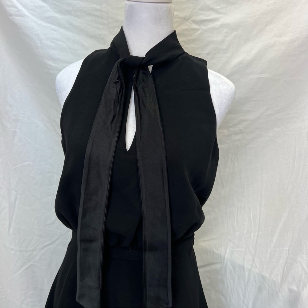 Elizabeth and James black sleeveless dress with tie in front. - Picture 4 of 12